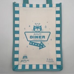 Jellycat Diner Teal and White Shopping Tote Bag